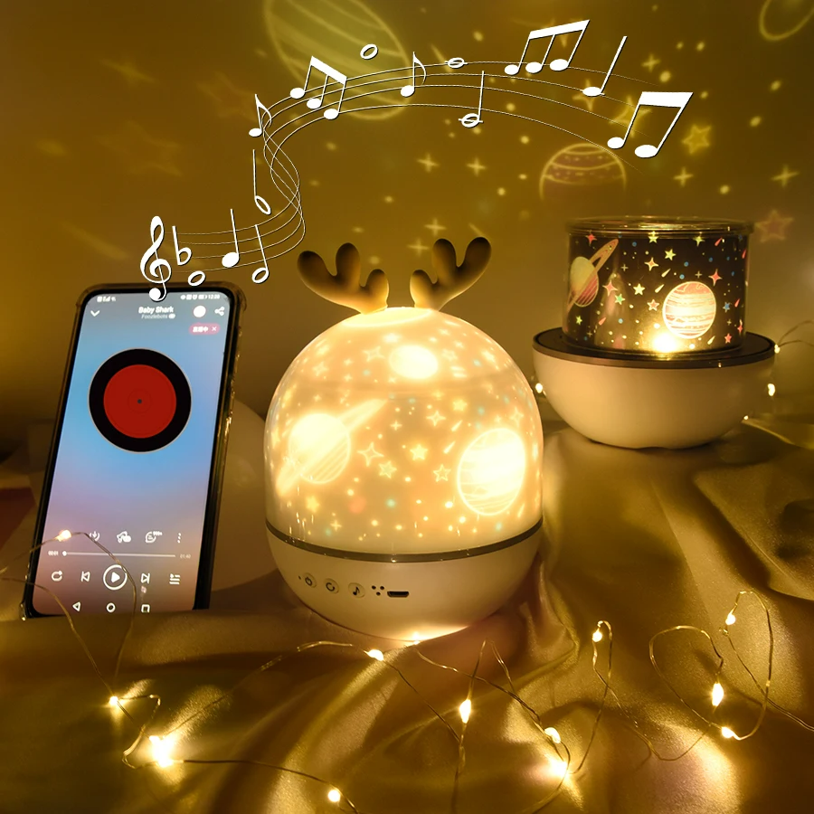 🌌 Lampe Projecteur Étoilé avec Musique– Créez une Atmosphère Magique ! 🎶✨