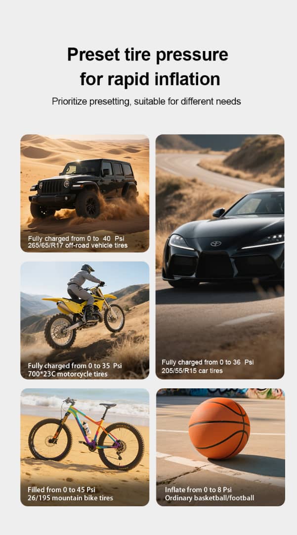 🚗 Gonfleur de pneus électrique portatif – 2