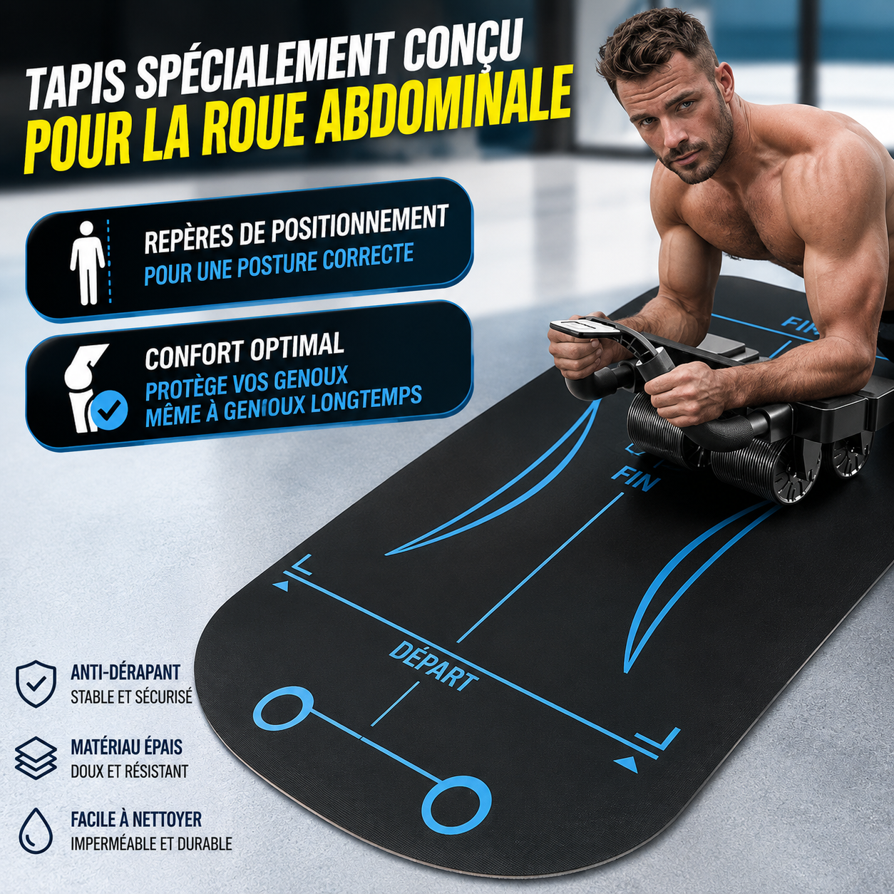 Roulette abdominale-4 roues