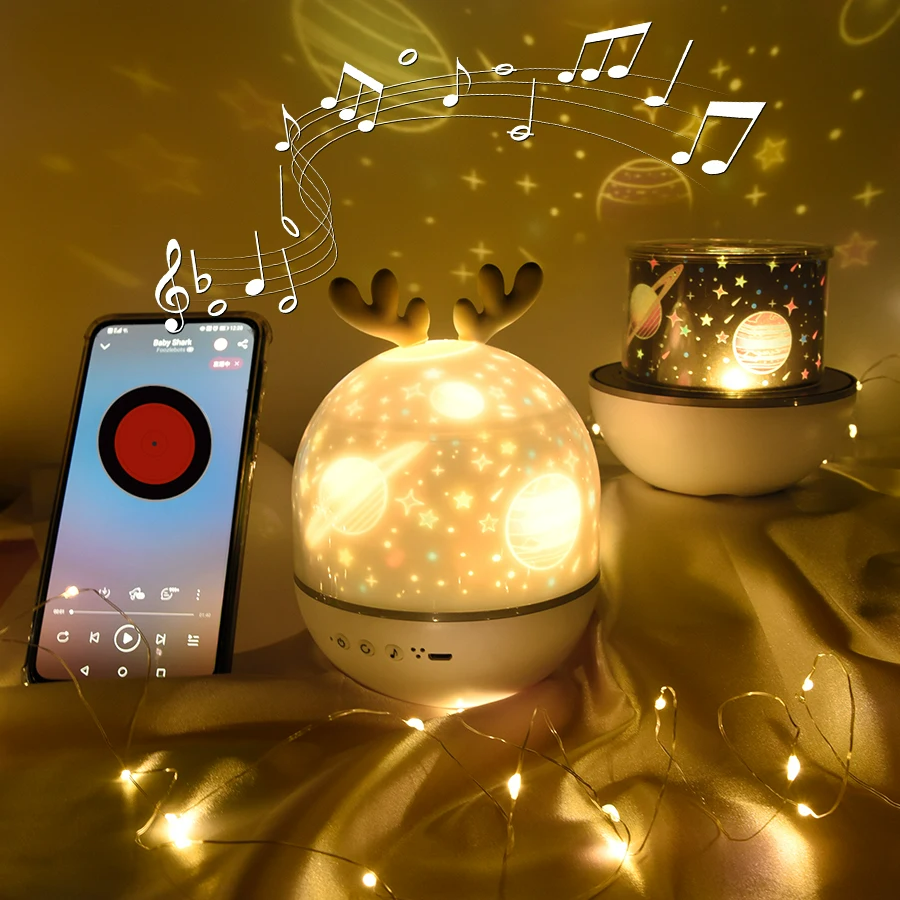 🌌 Lampe Projecteur Étoilé avec Haut-Parleur Bluetooth – Créez une Atmosphère Magique ! 🎶✨