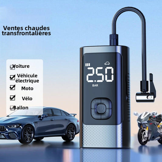🚗 Gonfleur de pneus électrique portatif – Gonflez vos pneus en quelques minutes !