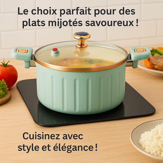 🎁 Cocotte Antiadhésive – Élégance et Praticité – Le Cadeau Idéal pour les Passionnés de Cuisine !
