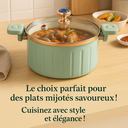 🎁 Cocotte Antiadhésive – Élégance et Praticité – Le Cadeau Idéal pour les Passionnés de Cuisine !