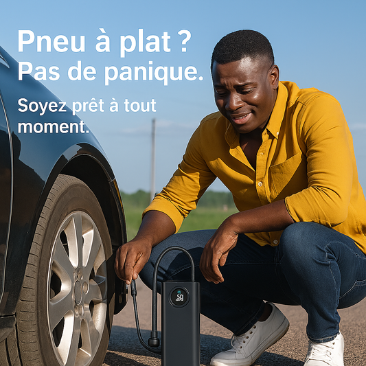 🚗 Gonfleur de pneus électrique portatif – Gonflez vos pneus en quelques minutes !