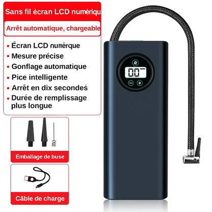 🚗 Gonfleur de pneus électrique portatif – Gonflez vos pneus en quelques minutes !