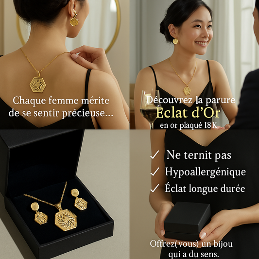 Parure Prestige en Or Plaqué 18K
