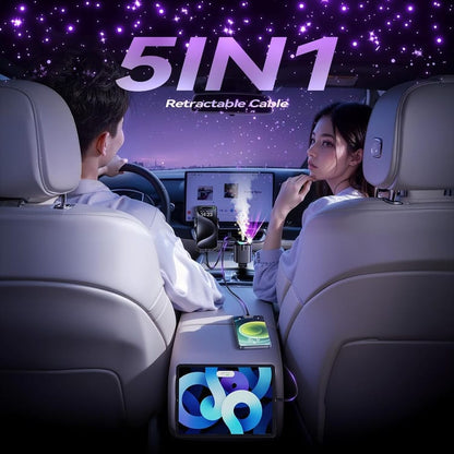 Chargeur Intelligent 5-en-1 : Parfume, Recharge et Illumine Votre Voiture